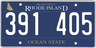 RI license plate 391405