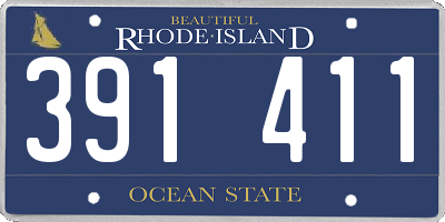 RI license plate 391411