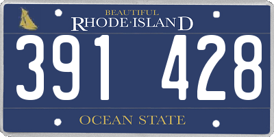 RI license plate 391428