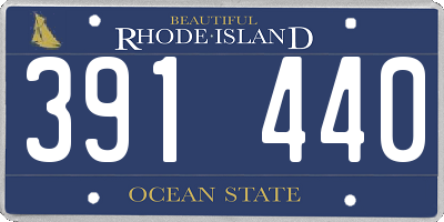 RI license plate 391440