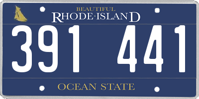 RI license plate 391441