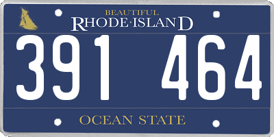RI license plate 391464
