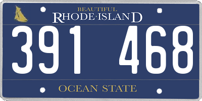 RI license plate 391468