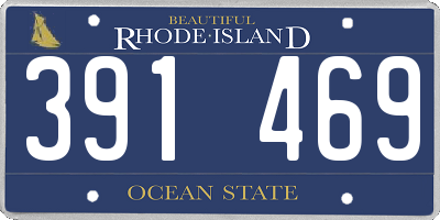 RI license plate 391469