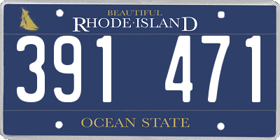 RI license plate 391471