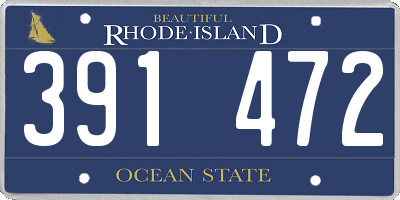 RI license plate 391472
