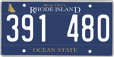RI license plate 391480