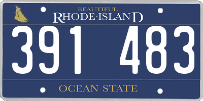 RI license plate 391483