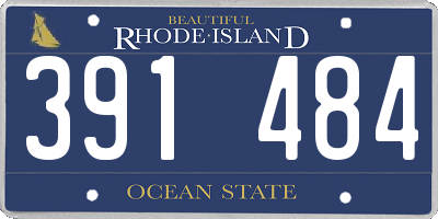 RI license plate 391484