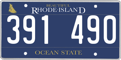RI license plate 391490