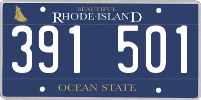 RI license plate 391501