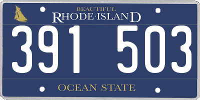 RI license plate 391503