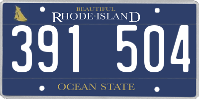 RI license plate 391504