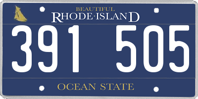 RI license plate 391505