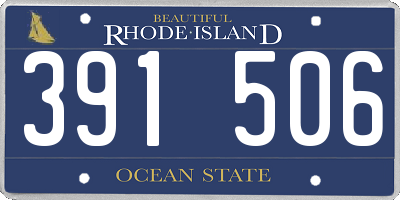 RI license plate 391506