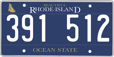 RI license plate 391512