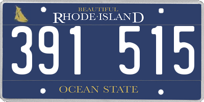 RI license plate 391515