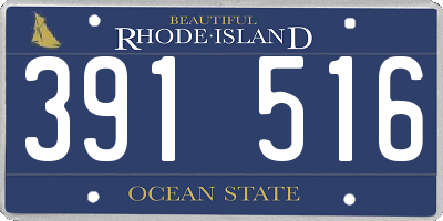 RI license plate 391516