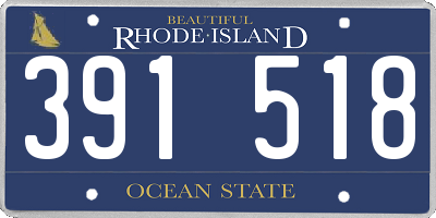 RI license plate 391518