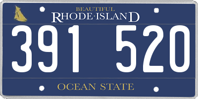 RI license plate 391520