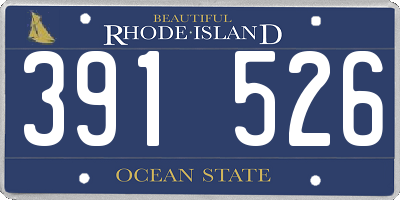 RI license plate 391526