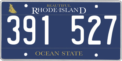 RI license plate 391527