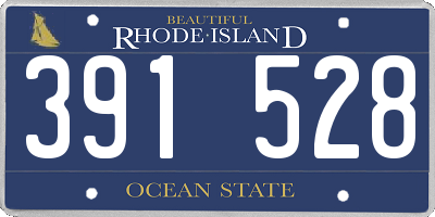 RI license plate 391528