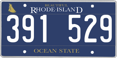 RI license plate 391529