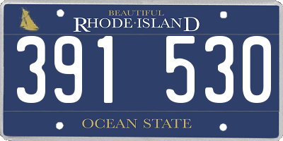 RI license plate 391530