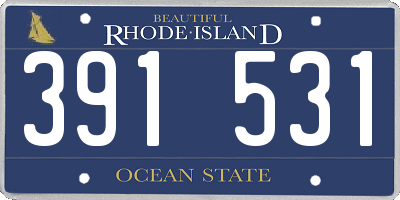 RI license plate 391531