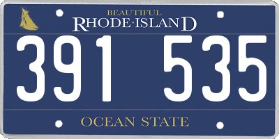 RI license plate 391535