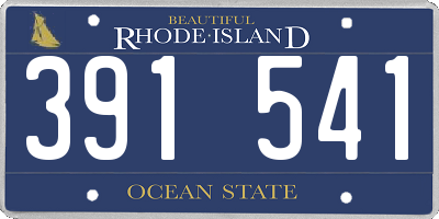 RI license plate 391541