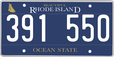 RI license plate 391550