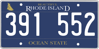 RI license plate 391552