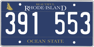 RI license plate 391553