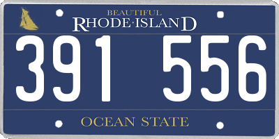 RI license plate 391556