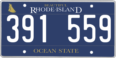 RI license plate 391559