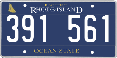 RI license plate 391561