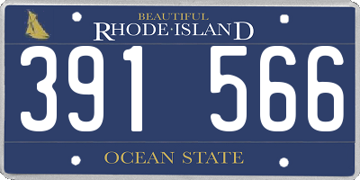RI license plate 391566