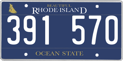 RI license plate 391570