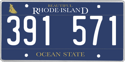 RI license plate 391571
