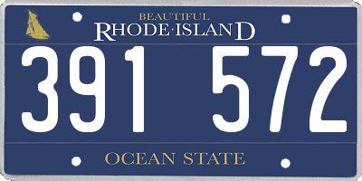 RI license plate 391572
