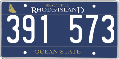 RI license plate 391573