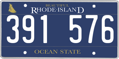 RI license plate 391576