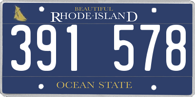 RI license plate 391578