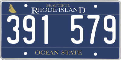 RI license plate 391579