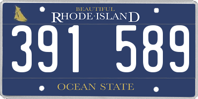 RI license plate 391589