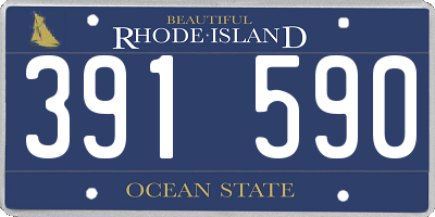 RI license plate 391590