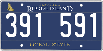 RI license plate 391591