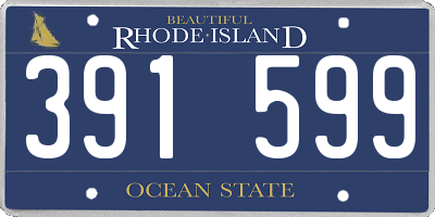 RI license plate 391599